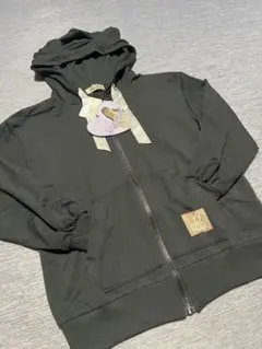 新品タグ付き！サイズ140 カンゴールスポーツキッズくま耳パーカー　ブラック