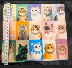 新品 猫柄 ネコーシュカ柄 ポーチ 猫バブーシュカ　化粧ポーチ バブーシュカ