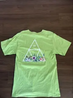 HUF ハフ トリプルトライアングル ロゴTシャツ グリーン M バックプリント