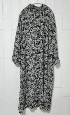 ワンピース 前開き ペイズリー柄 Mサイズ〔E〕