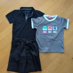 ポロシャツ110　ショートパンツ100 Tシャツ120　電車
