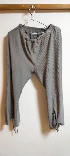 ストライプ ウエストゴム パンツ L