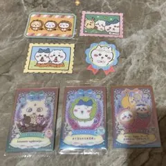 ちいかわ ハチワレ ダイカットステッカー＆ウエハースラッキーカード