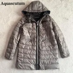 極美品✨️アクアスキュータム ダウンコート リバーシブル ベージュ カーキ S