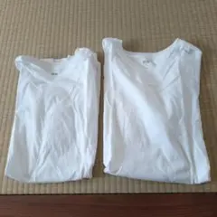 UNIQLO SUPIMA ホワイト Tシャツ Lサイズ2枚組