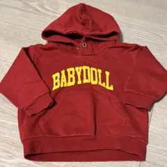 BABYDOLL 赤 フード付きトレーナー 90cm