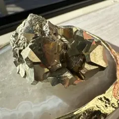 Chalcopyrite 黄銅鉱チャルコ パイライト 水晶共生 原石 鉱物標本