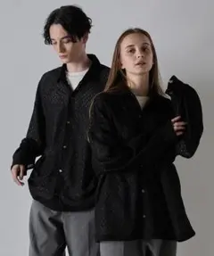 CLEL レースシャツ　クレイル　オーバーサイズ　ブラック