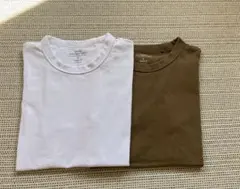 24SSユニクロ コットンクルーネックT(2枚セット)