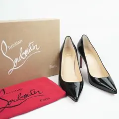 24.5cm Christian Louboutin 黒 ハイヒール 38.5