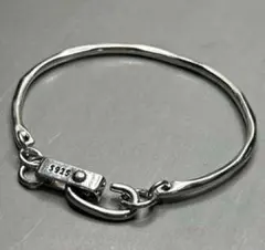 バングル　ブレスレット　シルバー925 ユニセックス　フック　シンプルデザイン