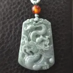 [高品質]ミャンマー産翡翠｜龍神守護ネックレス