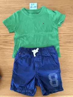 TOMMY HILFIGER 2T Tシャツとパンツセットサイズ2T 85〜90