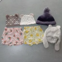 ベビー帽子とショーツセット