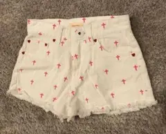 repipi armario ホワイト デニムショートパンツ