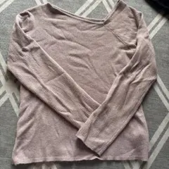 ベージュ Mサイズ ニットセーター