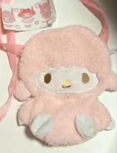 マイメロディ　ぬいぐるみポシェット　マイスイートピアノ　おすわり