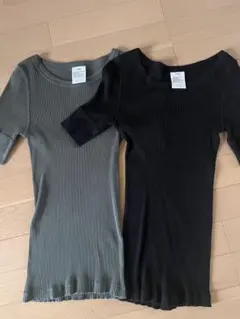 HYKE リブTシャツ 2枚セットのサムネイル