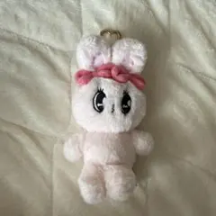 ウサギ ぬいぐるみ ハート型キーホルダー付き