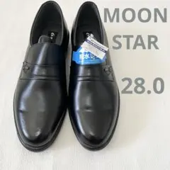【新品】ビジネスシューズ　黒　防水レザー　28cm MOONSTAR 送料無料