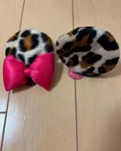 ★あやちゃん様★ディズニー ヒョウ柄 ヘアピン ヘアクリップ