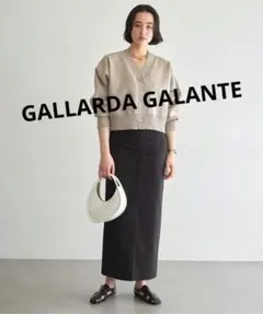 美品✨GALLARDAGALANTE✨リネン混ハイウエストタイトスカート 黒 Mのサムネイル