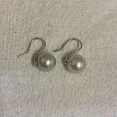 あこや真珠 フックピアス SV925 ロジウムメッキ