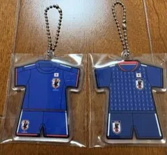 サッカー日本代表 ユニフォーム型キーホルダー 2個セットのサムネイル
