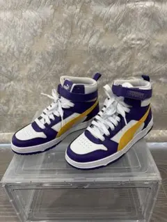 Puma ハイカットスニーカー 紫/白/黄