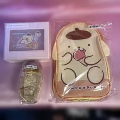 サンリオ ポムポムプリン くじ 収納バッグ・トランクケース・ボトル　3点セット