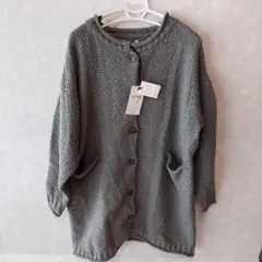 【今に最適！値下げ中】irviey グレー ニットカーディガン　SIZE　フリー