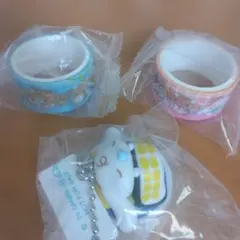 シナモロール×くら寿司。みるくフィギュア、マスキングテープ2個セット。