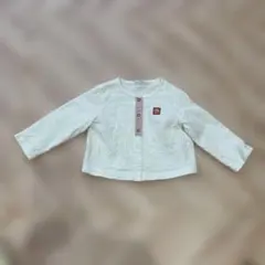 familiar ホワイト　長袖　カーディガン 80