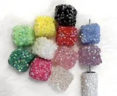 シュガービーズ　カラフルシュガービーズ　カラフルビーズ　デコビーズ　11個セット