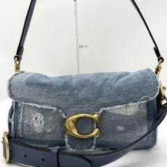 【極美品】コーチ ショルダーバッグ タビー リパーパス Cロゴ デニム 現行品