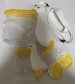 ペリカンのぬいぐるみポシェット　ポーチマスコット ラウンドワン限定 2個セット