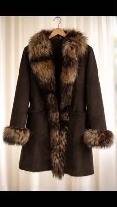 LE SOUK 本物タヌキ毛皮コート 38 未使用 美品