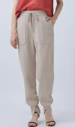 BAYFLOW 　ドロストJOGパンツ ベージュ