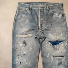 激レア】SAPEur × Levi's 501 リメイクペイントデニムパンツ - メルカリ