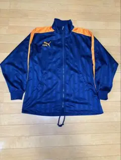PUMA ストライプフルジップジャケット ネイビー/オレンジ