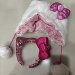 USJ カチューシャとファンキャップ　ハローキティ