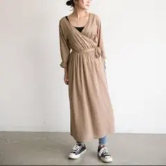 カシュクールワンピース ロングワンピース