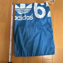 adidas ドローストリングバッグ 青 約60cm x 40cm