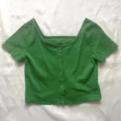 【夏物大幅値下げ】グリーン 半袖 トップス