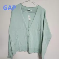 【新品未使用タグ付き】GAP Vネック カーディガン ライトグリーン Mサイズのサムネイル
