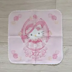 CharmmyKittyチャーミーキティ猫ピンク ハンドタオルハンカチ薔薇