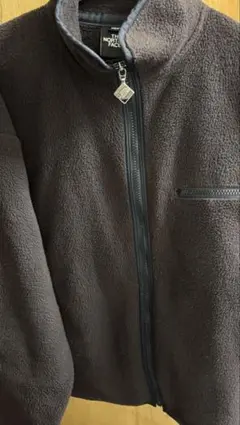ノースフェイス　ダークブラウン フリースジャケット フルジップ