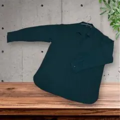 UNIQLO ダークグリーン Mサイズ 長袖シャツ