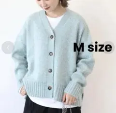 AMERICAN HOLIC カラーMIXニットカーディガン ブルー 水色