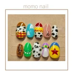 オーダーネイルチップ☆トイストーリー風/ディズニー/カラフルネイル